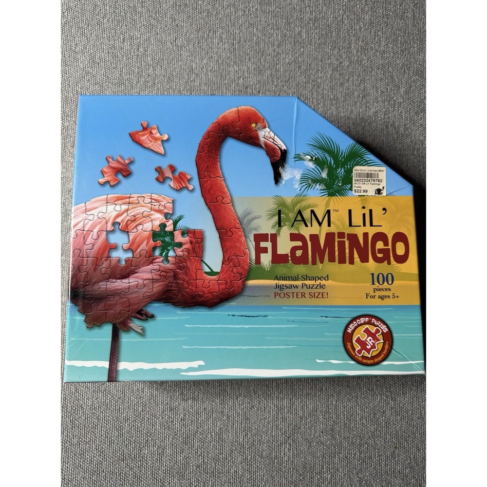 MADD Cap JR, I Am Flamingo 100 Piece  Animal Shaped Puzzle Flamingo Shaped Age 5
